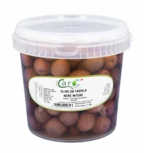 Czarne oliwki Nocellara całe w solance 500g